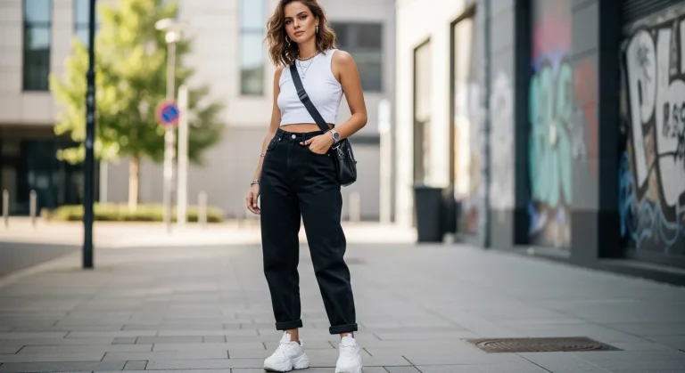 FI black baggy jeans outfit ideas
